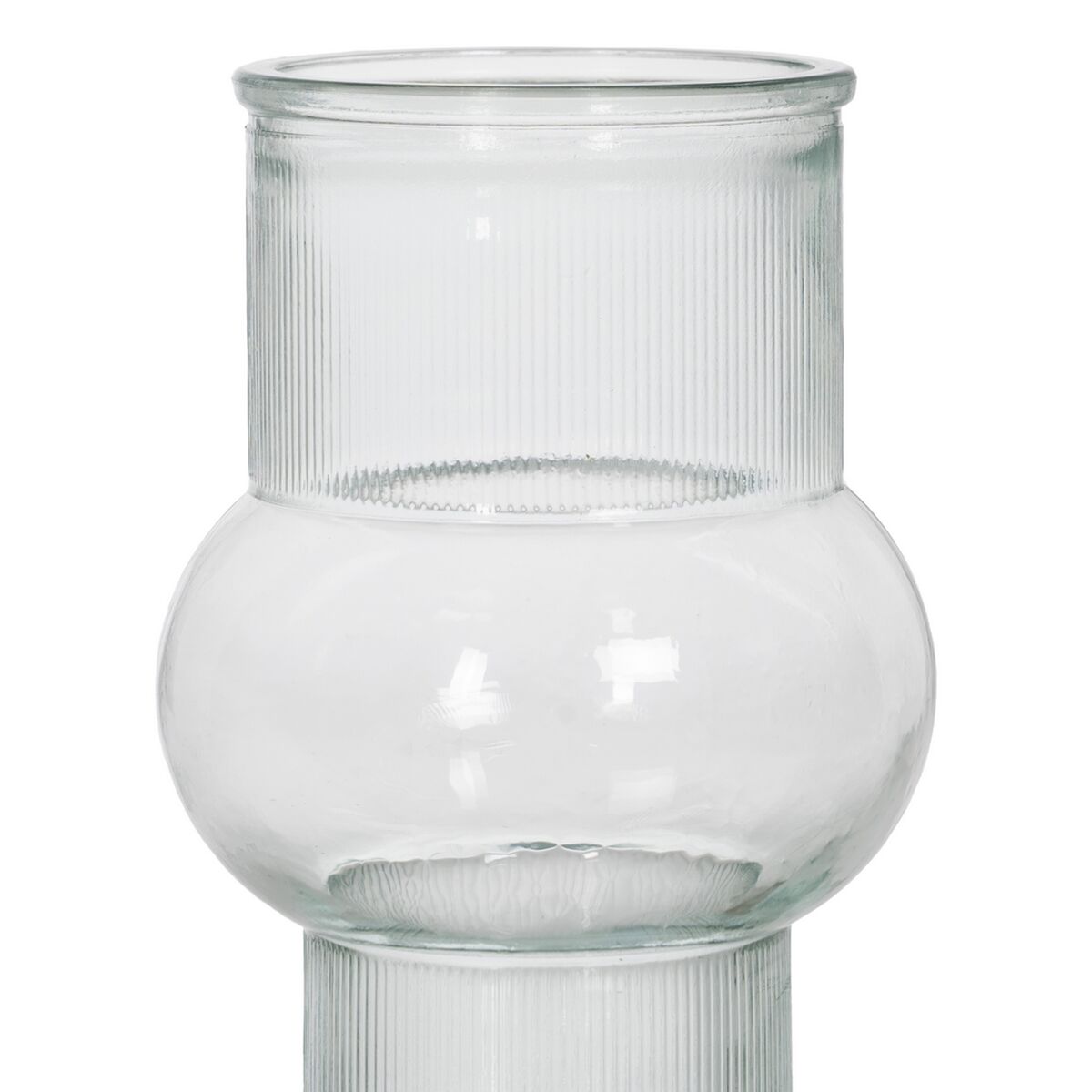 Vase genbrugsglas 11 x 11 x 17 cm
